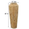 Farmhouse Teak Vase 48 inch Distressed White