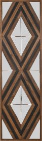 Contemporary Aspen Double Diamond Multi Tone 72 Inch Mirror