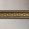 Gold Floral on Wood Tone Chair Rail 92 inch