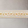 Gold on French White Floral Chair Rail 92 inch