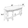 Grand Carved Console with Marble Top 68"W-Platine