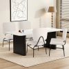 Modern Beige Upholstered Ergonomic Padded Accent Chair