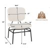 Modern Beige Upholstered Ergonomic Padded Accent Chair