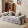 Floor Couch,Compression Sofa,Convertible Floor Sofa Bed-with Pillow Back Support Armrest,Comfy Futon Couch Lounge Sleeper Bed,Chenille fabric