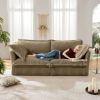 Modern Slipcovered 2-Seat Sofa Couches for Living Room, 2 Seater Sofa, Corduroy Deep Seat Sofa with Upholstered Cushion&Detachable Cover