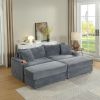sofa With 2 toss pillows and a ottoman ,Comfy Sofa- Deep Seat Couch for Living Room