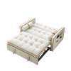 Modern 55.5" Pull Out Sleep Sofa Bed 2 Seater Loveseats Sofa Couch with side pockets