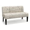 Living Room Wooden Leg Armless Loveseat Sofa