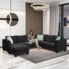 [VIDEO provided] 112*87" Sectional Sofa Couches Living Room Sets, 7 Seats Modular Sectional Sofa with Ottoman