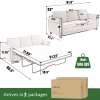 [NEW ARRIVED] [VIDEO PROVIDED] 81.5" 2-in-1 Queen Convertible Sleeper Sofa Bed, Pull Out Couch Bed,3 seater sofa bed,with 3.35" Memory Foam Mattress