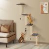 VEVOR 4 Tiers Cat Tree, Cat Wall Furniture Set with 4 Jumping Boards, Wall-Mounted Cat Floating Shelf up to 40 lbs