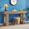 Long Console Table, Wooden Rectangular Sofa Table Behind The Couch
