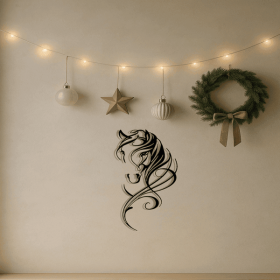 "Modern Abstract Horse Metal Wall Art - Vintage Industrial Wall Decor for Farmhouse, Boho & Minimalist Homes - Unique Hanging Art for Living Room