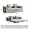 Floor Couch,Compression Sofa,Convertible Floor Sofa Bed-with Pillow Back Support Armrest,Comfy Futon Couch Lounge Sleeper Bed,Chenille fabric