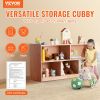 VEVOR Cubby Mobile Tray Storage Cabinet, 5-Compartment Cubby Storage Shelf, Cubby Storage Cabinet 2-shelf, Classroom Cubbies