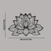 "Boho Wall Art Decor – Black Mandala Metal Wall Hanging, Lotus Flower Design for Bedroom, Living Room, Office & Meditation Space | Zen Home Aesthetic