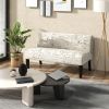 Living Room Wooden Leg Armless Loveseat Sofa