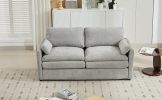 68.1" Cozy Upholstered Loveseat Sofa Oversized Comfy Comfy Cloud Sofa Double Cushion Loveseat Sofa Plush Cushion Sofa Couch for Living Room,Light Grey
