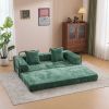 Floor Couch,Compression Sofa,Convertible Floor Sofa Bed-with Pillow Back Support Armrest,Comfy Futon Couch Lounge Sleeper Bed,Flannel fabric