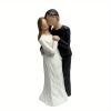 1pc, Kissing Couple Figurines Decor, Valentine Happy Wedding Bride And Groom Resin Figurine Birthday Gift Valentine's Day Gift Home Decor