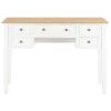 Writing Desk White and Brown MDF and Pinewood Standard