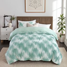 Green Suede Camouflage Comforter (Option: Queen)