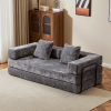 Floor Couch,Compression Sofa,Convertible Floor Sofa Bed-with Pillow Back Support Armrest,Comfy Futon Couch Lounge Sleeper Bed,Corduroy Fabric
