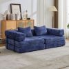 Compression Sofa,Convertible Floor Sofa Bed with Fixed-Shape Frame, Boneless Modular Sectional Sofa,No Assembly Required,Chenille fabric
