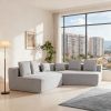 Extra-Large Modular Compression Sofa 131.89" W*62.20" D*26.18" H  for Family Living Rooms, Space-Saving Vacuum-Packed Design