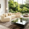 Extra Large Modular Compressed Sofa, 181.10 × 78.15 × 26.18-inch Oversized Sectional Couch, Vacuum Packed for Easy Shipping