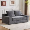 Loveseat Sofa, Comfortable Deep Seat Sofa Bed, Modern Small Corduroy Couch for Living Room Bedroom,Reversible Cushion with Pillows