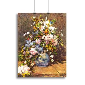 Still life with large vase by Renoir Canvas Print or Poster (type: Standard Framed Canvas Print, size: 16" x 12" / 42cm x 30cm (approx))