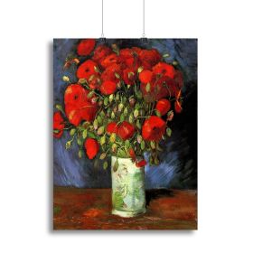 Vase with Red Poppies by Van Gogh Canvas Print or Poster (type: Standard Framed Canvas Print, size: 24" x 16" / 60cm x 40cm (approx))
