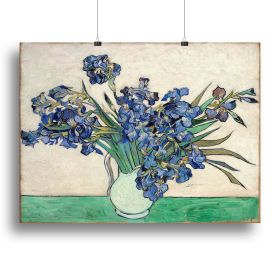 Irises in a vase Canvas Print or Poster (type: Poster Print, size: 32" x 24" / 80cm x 60cm (approx))