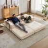 Compression Sofa,Convertible Floor Sofa Bed with Fixed-Shape Frame, Boneless Modular Sectional Sofa,No Assembly Required,Chenille fabric
