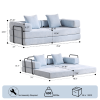Floor Couch,Compression Sofa,Convertible Floor Sofa Bed-with Pillow Back Support Armrest,Comfy Futon Couch Lounge Sleeper Bed,Corduroy Fabric