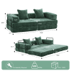 Floor Couch,Compression Sofa,Convertible Floor Sofa Bed-with Pillow Back Support Armrest,Comfy Futon Couch Lounge Sleeper Bed,Corduroy Fabric