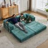 Compression Sofa,Convertible Floor Sofa Bed with Fixed-Shape Frame, Boneless Modular Sectional Sofa,No Assembly Required,Chenille fabric