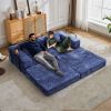 Compression Sofa,Convertible Floor Sofa Bed with Fixed-Shape Frame, Boneless Modular Sectional Sofa,No Assembly Required,Chenille fabric