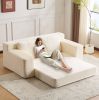 Loveseat Sofa, Comfortable Deep Seat Sofa Bed, Modern Small Corduroy Couch for Living Room Bedroom,Reversible Cushion with Pillows