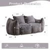 MAXYOYO Giant Bean Bag Chair for Adults, Ultra Soft Fluffy Loveseat Bean Bag Sofa, Oversized Floor Sofa for Living Room Bedroom
