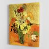 Still Life Japanese Vase with Roses and Anemones by Van Gogh Canvas Print or Poster