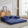 Compression Sofa,Convertible Floor Sofa Bed with Fixed-Shape Frame, Boneless Modular Sectional Sofa,No Assembly Required,Chenille fabric