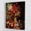 Vase with Poppies Cornflowers Peonies and Chrysanthemums by Van Gogh Canvas Print or Poster