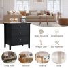 Nightstand Beside End Side Table Organizer with 3 Drawers