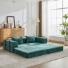 Compression Sofa,Convertible Floor Sofa Bed with Fixed-Shape Frame, Boneless Modular Sectional Sofa,No Assembly Required,Chenille fabric
