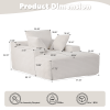 Double Chaise Lounge Chair Indoor,Oversized Upholstered Sleeper Cloud Couch,Deep Seat Luxury Sofa Bed,Sectional Sofa Chaise Love-seat