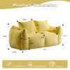 MAXYOYO Giant Bean Bag Chair for Adults, Ultra Soft Fluffy Loveseat Bean Bag Sofa, Oversized Floor Sofa for Living Room Bedroom